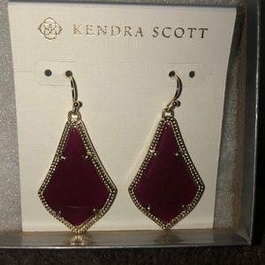 Ruby red Kendra Scott drop earrings